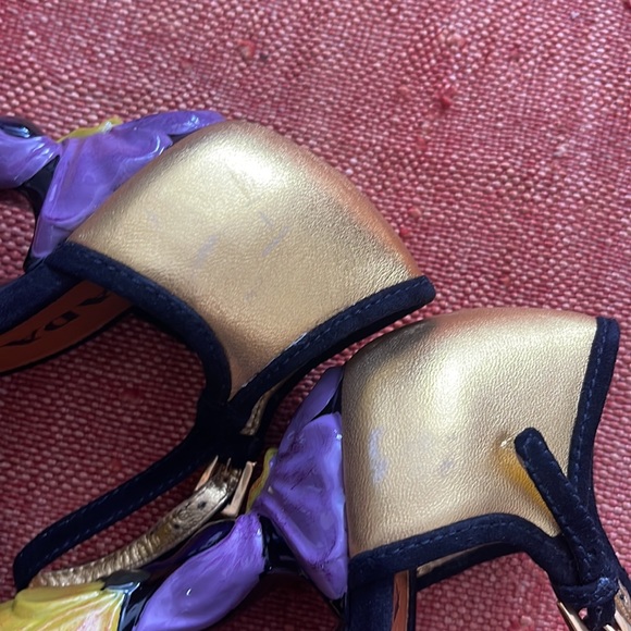 NEW Prada 2008 Fairy collection carved orchid heels - Picture 9 of 11